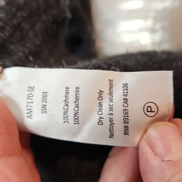 ATM Donegal Gray Lightweight Slim Fit Cashmere Pullover Sweater - Picture 8 of 8